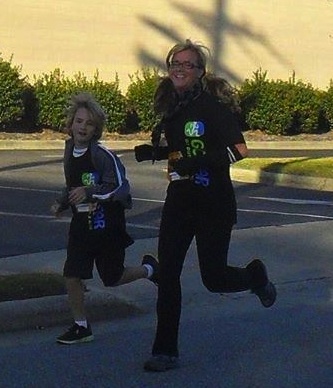 Gina DiFrancesco runs with nephew Chase in GO FAR 5K