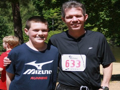 Fifth-grader leads Dad to love of running, better health
